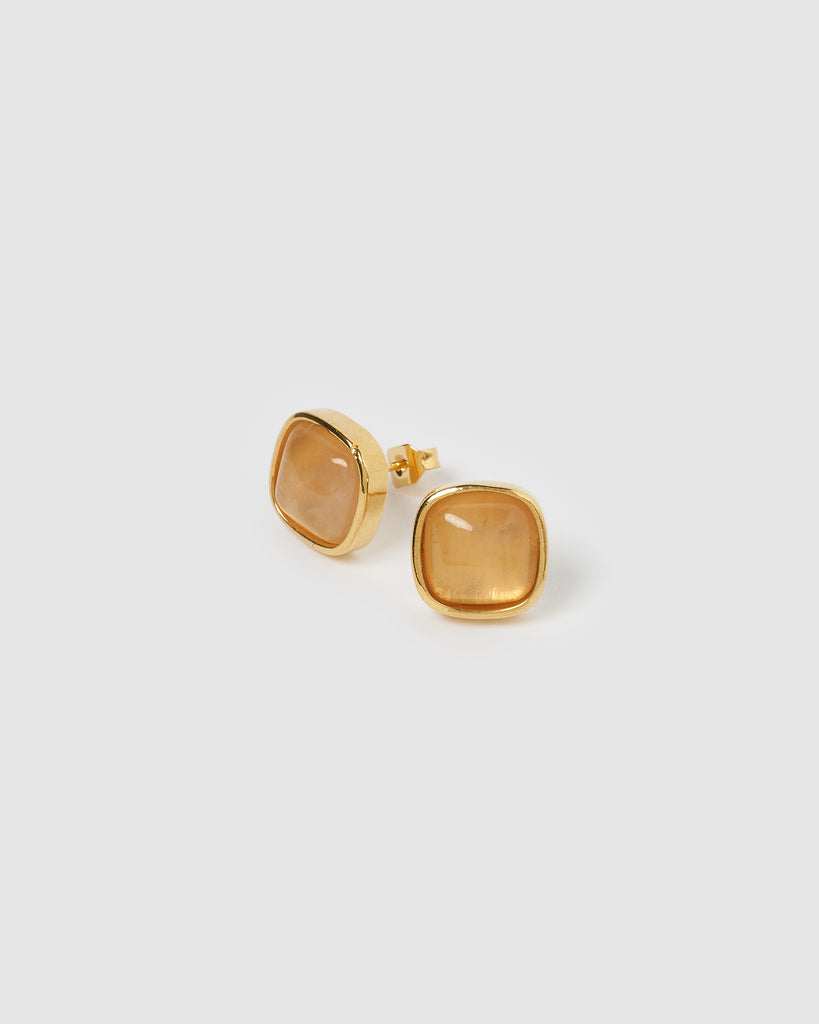 Miz Casa & Co Blair Stud Earrings Peach
