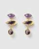 Miz Casa & Co Celeste Earrings Amethyst Gold