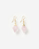 Miz Casa & Co Eliza Earrings Rose Quartz Gold