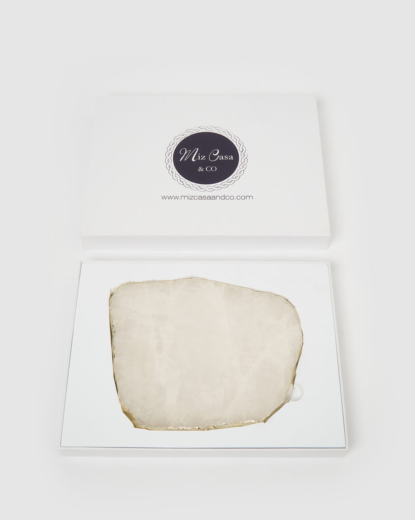 Miz Casa & Co Clear Quartz Crystal Platter