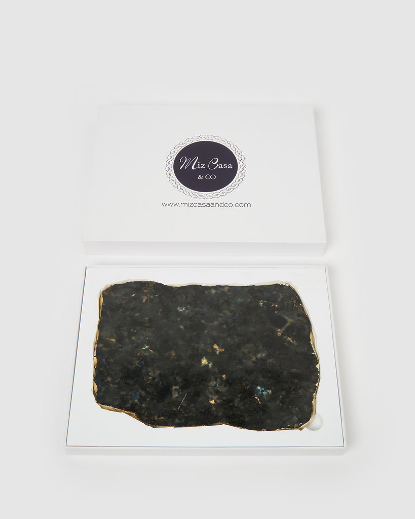 Miz Casa & Co Labradorite Crystal Platter