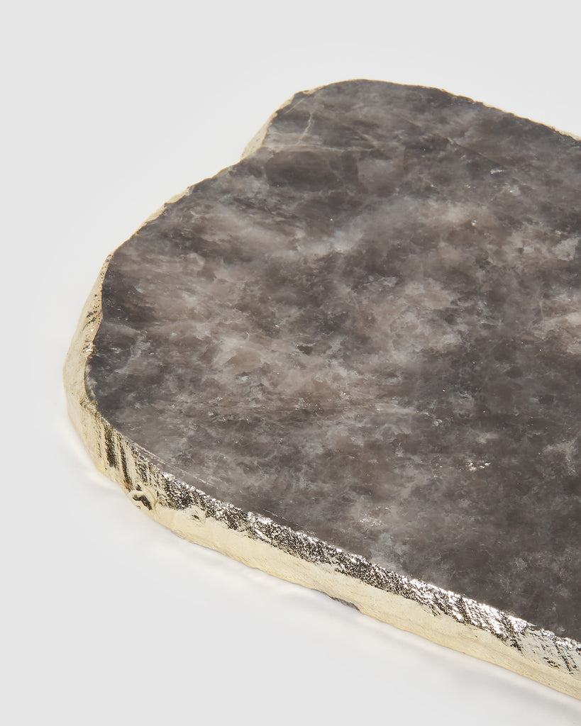Miz Casa & Co Smokey Quartz Crystal Platter