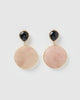 Miz Casa & Co Chelsea Earrings Rose Quartz Gold