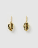 Miz Casa & Co Cowrie Crystal Earrings Gold
