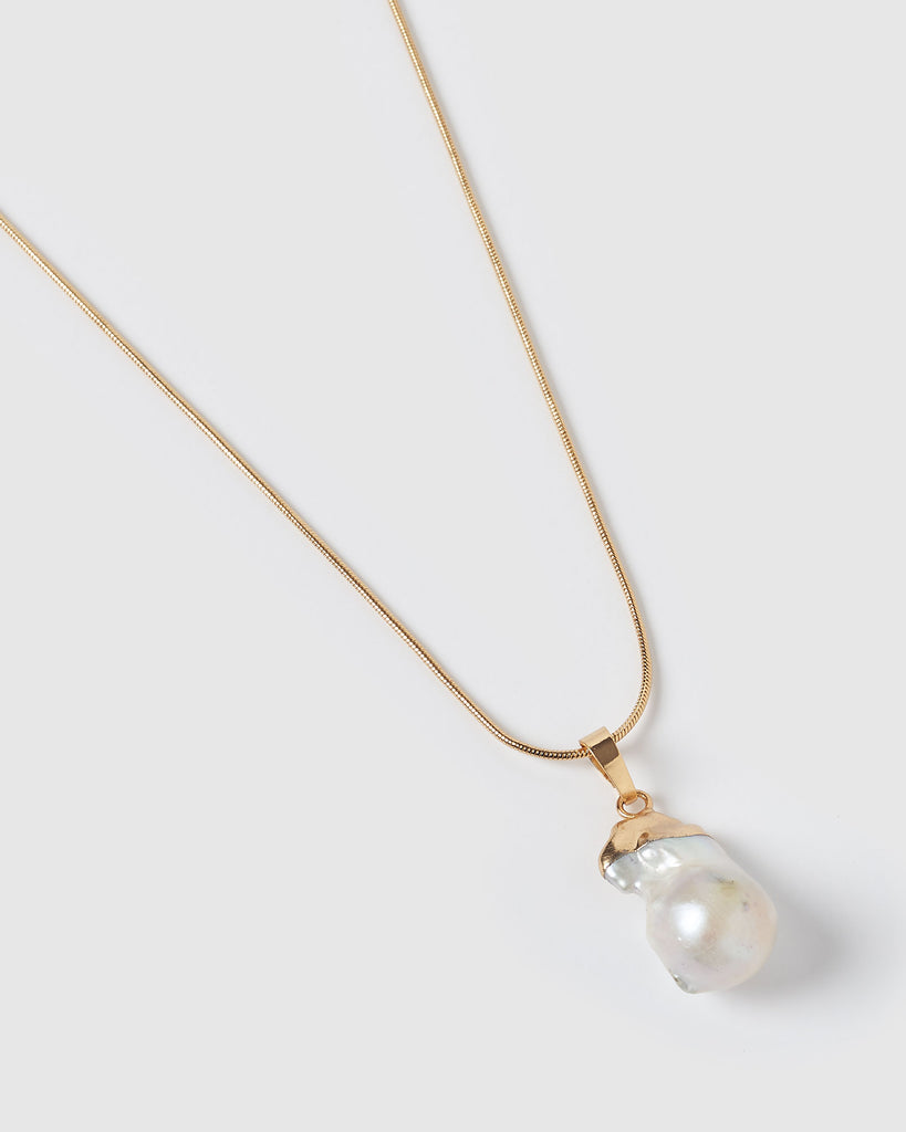 Miz Casa & Co Dusk Pearl Pendant Necklace Gold