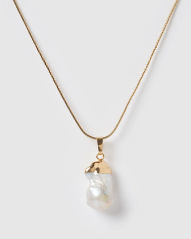 Miz Casa & Co Mini Isla Pendant Necklace Turquoise Gold
