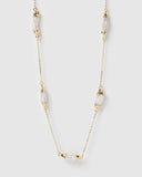 Miz Casa & Co Daze End Necklace Gold Pearl