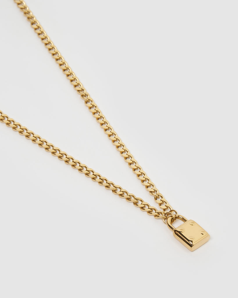 Miz Casa & Co Skylar Locked Necklace Gold
