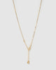 Miz Casa & Co Ebony Necklace Gold Clear Quartz