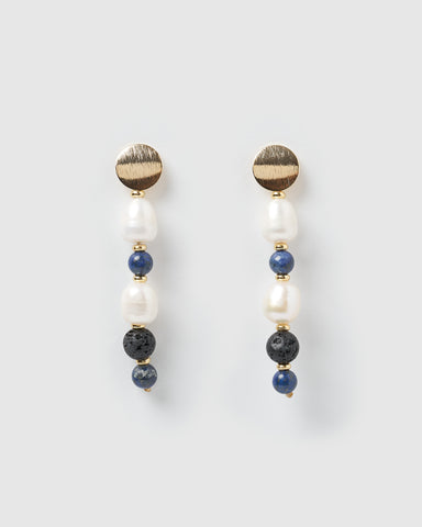 Miz Casa & Co Charlie Drop Pearl Embellished Earrings Pearl