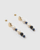 Miz Casa & Co Emery Drop Earrings Blue Freshwater Pearl