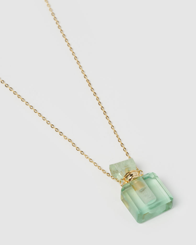 Miz Casa & Co Enchant Necklace Perfume Bottle Jade