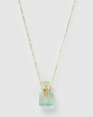 Miz Casa & Co Solitaire Pendant Necklace Rose Quartz Gold