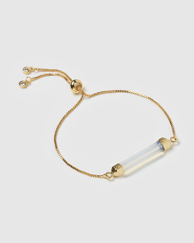 Miz Casa & Co Lennon Necklace Clear Quartz Gold