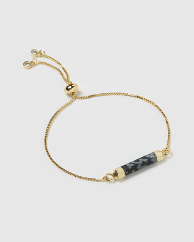 Miz Casa & Co Juliana Cuff Bracelet Gold White Marble