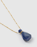 Miz Casa & Co Fantasy Pendant Perfume Bottle Necklace Blue Lapis Gold