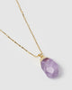 Miz Casa & Co Flora Necklace Amethyst Gold
