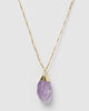 Miz Casa & Co Flora Necklace Amethyst Gold