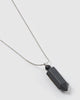 Miz Casa & Co Gemma Stone Perfume Bottle Necklace Silver Black Onyx