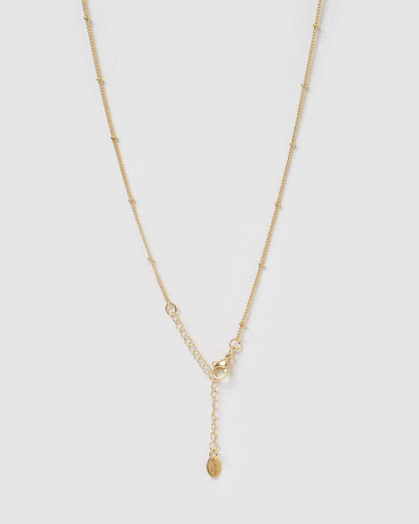 Miz Casa & Co Giada Necklace Gold Magenta