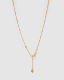 Miz Casa & Co Giada Necklace Gold Magenta