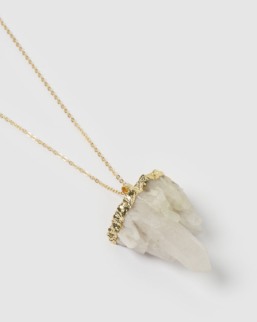 Miz Casa & Co Glacier Necklace Clear Quartz