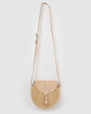 Miz Casa & Co Grace Woven Crossbody Bag Natural