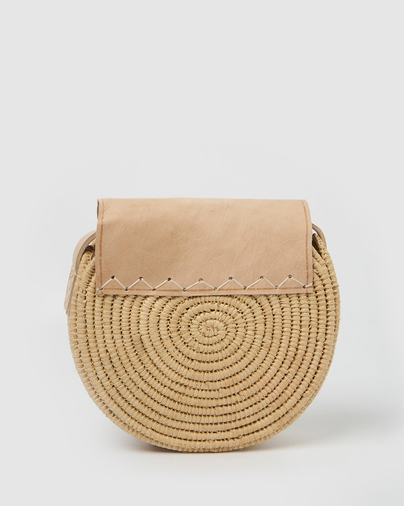Miz Casa & Co Grace Woven Crossbody Bag Natural