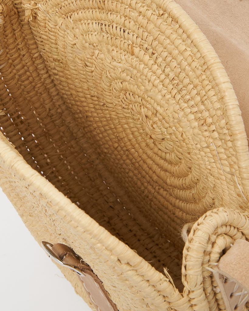 Miz Casa & Co Grace Woven Crossbody Bag Natural