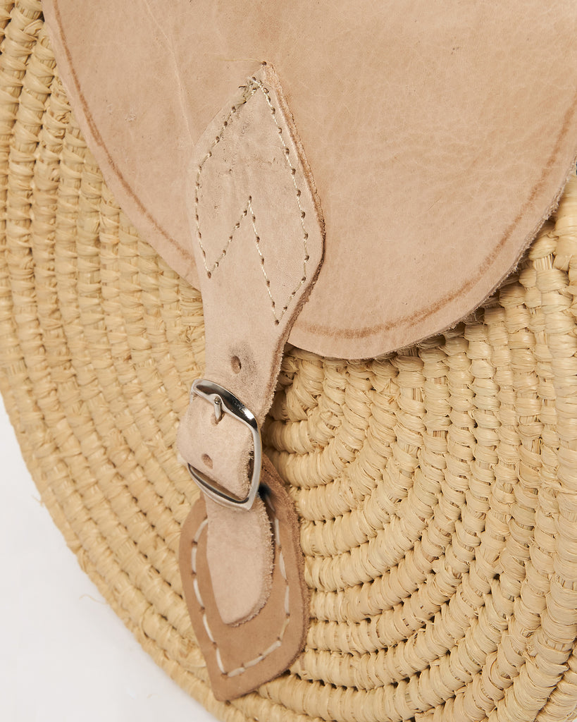 Miz Casa & Co Grace Woven Crossbody Bag Natural