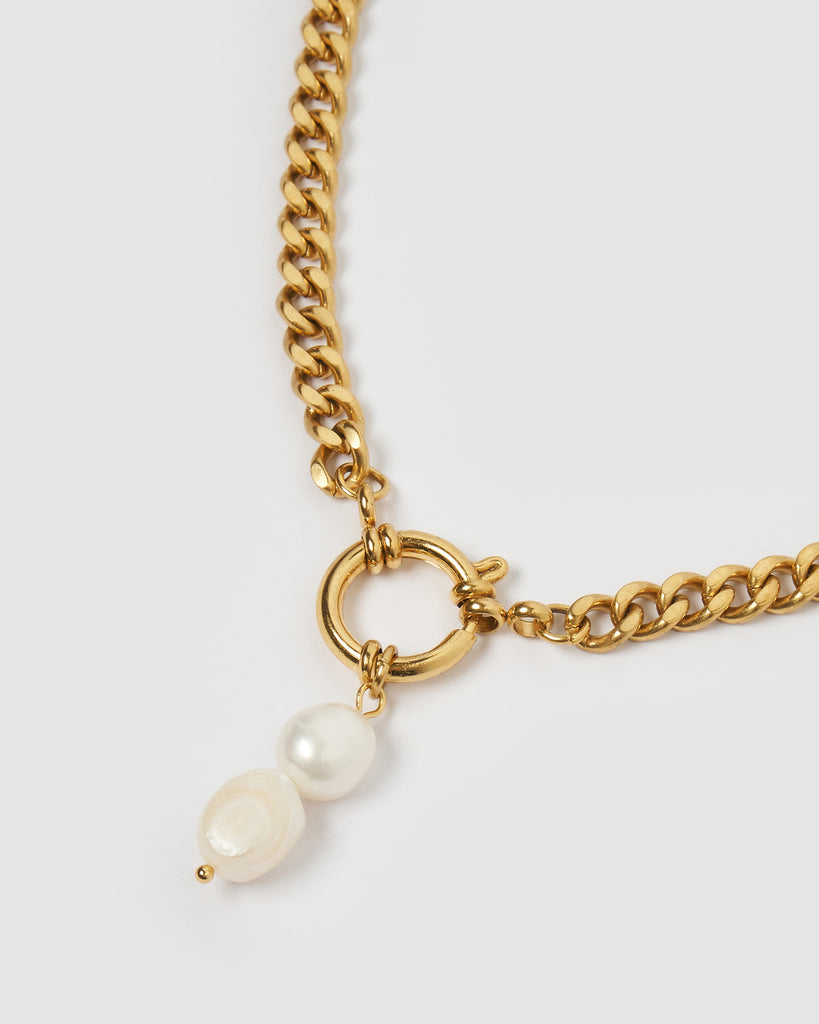 Miz Casa & Co Rhea Necklace Gold Pearl