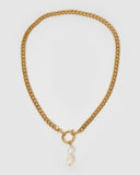 Miz Casa & Co Rhea Necklace Gold Pearl