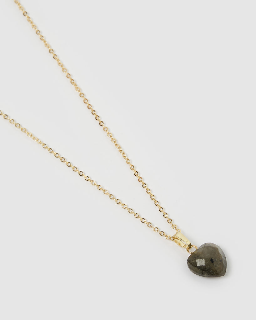 Miz Casa & Co Hart Necklace Smokey Quartz