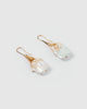 Miz Casa & Co Heiress Pearl Drop Earrings Gold Pearl