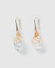 Miz Casa & Co Heiress Pearl Drop Earrings Gold Pearl