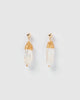 Miz Casa & Co Honey Drop Pearl Earrings Gold Pearl