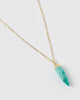 Miz Casa & Co Isla Pendant Necklace Turquoise Gold