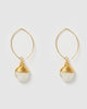 Miz Casa & Co Yara Earrings Freshwater Pearl Gold