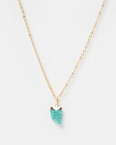 Miz Casa & Co Papeete Necklace Turquoise Gold