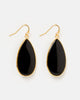 Miz Casa & Co Sea Petal Earrings Onyx Gold