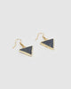 Miz Casa & Co Izzy Earrings Gold Navy Quartz