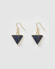 Miz Casa & Co Izzy Earrings Gold Navy Quartz