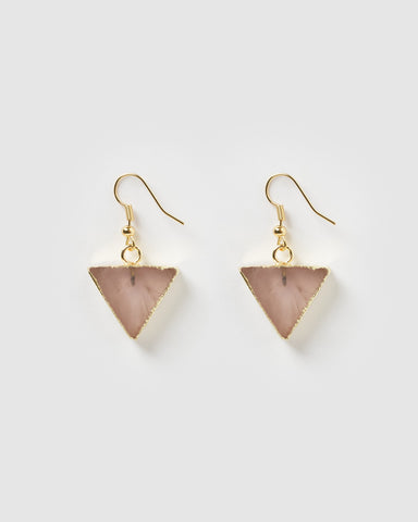 Miz Casa & Co Izzy Earrings Gold Navy Quartz