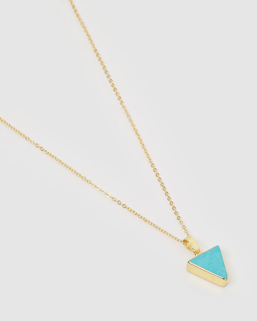 Miz Casa & Co Izzy Necklace Gold Turquoise