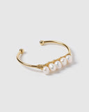 Miz Casa & Co Juliana Cuff Bracelet Gold Pearl