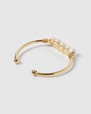 Miz Casa & Co Juliana Cuff Bracelet Gold White Marble