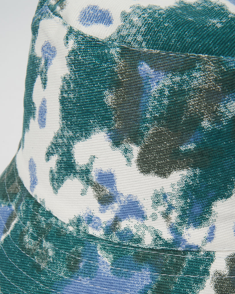 Miz Casa & Co Kailani Bucket Hat Blue Green Tie Dye