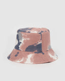 Miz Casa & Co Pink Blue Tie Dye Bucket hat