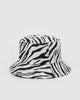 Miz Casa & Co Kailani Bucket Hat White Zebra