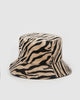 Miz Casa & Co Kailani Bucket Hat Beige Zebra